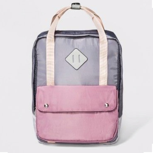 wild fable Handbags - Pink and Purple Square Color Block Backpack NWT